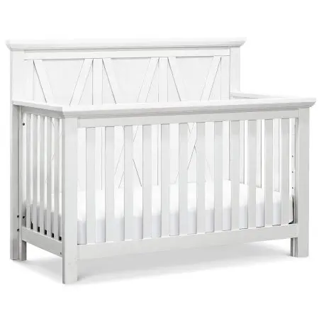 Emory Farmhouse 4 in 1 Convertible Crib Linen White