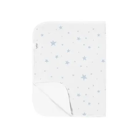 Flannel Change Pad Blue Scribble Star P210-605