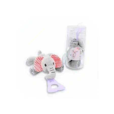 4 In 1 Pacifier holder Plush toy Teether Elephant