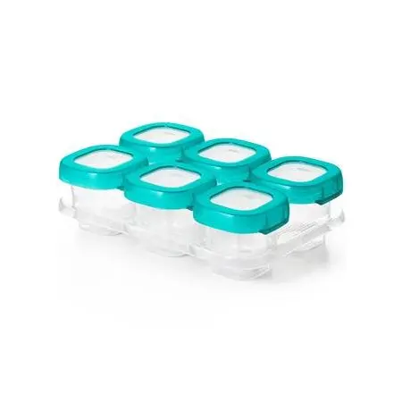 Baby Blocks Freezer Storage Containers 2 oz Set Teal