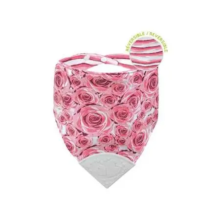 Bubbly Teething Bib Rose