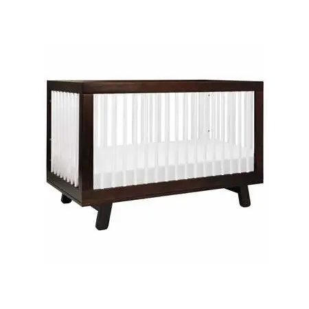 Hudson 3 in 1 Crib with Toddler Rail Espresso White