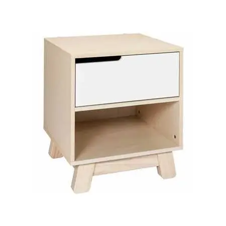 Hudson Nightstand with USB Port Washed Natural White