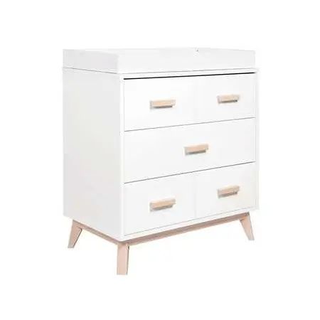 Scoot 3 Drawer Changer Dresser White Washed Natural