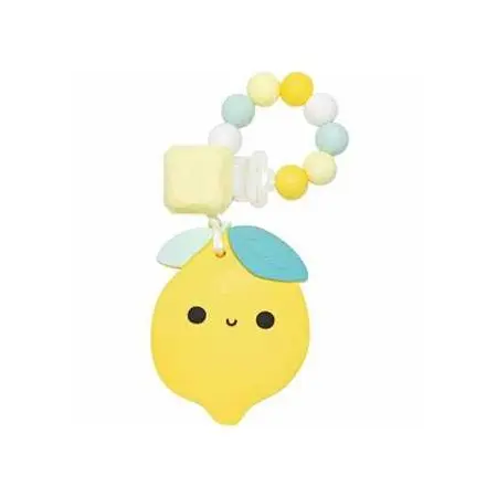 Silicone Teether n Clip Set Lemon