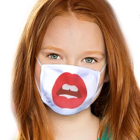 Washable Child Face Mask - Lips