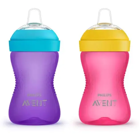 Avent My Grippy Spout Cup 10oz 2 pack - Pink & Purple