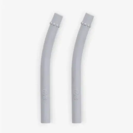 Mini Cup + Straw Training System Straw Replacement 2 Pack - Pewter