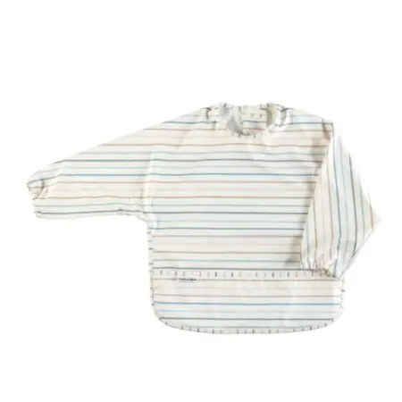 Long Sleeve Waterproof Bib - Pastel Stripes