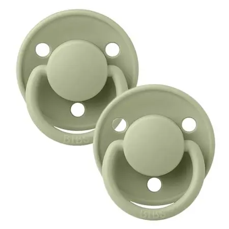 Bibs De Lux Silicone Pacifier One Size 2 Pack - Sage CU150270 195362014250