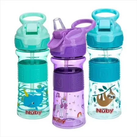 Nuby - Thirsty Kids REFLEX Flip it Cup with soft grip 12 Oz 531346 627972531341 tjskids.com