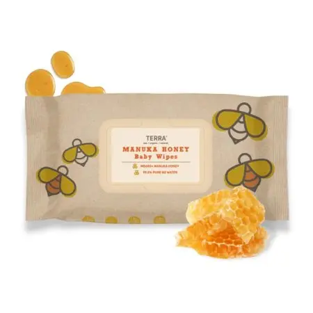 Terra Baby Wipes Manuka Honey - 70 Pack 20-31002 9421903020727 tjskids.com