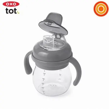 Grow Soft Spout Sippy Cup With Removable Handles 6 oz. - Grey