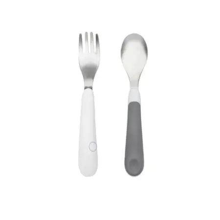 Fork & Spoon Set - Grey