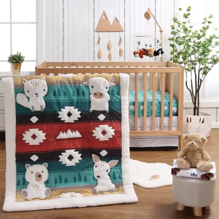 Kushies Flannel Crib Sheet Mint