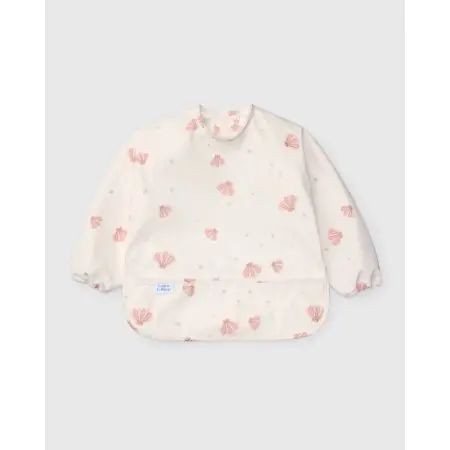 Loulou Lollipop Long Sleeve Waterproof Bib - Seashells