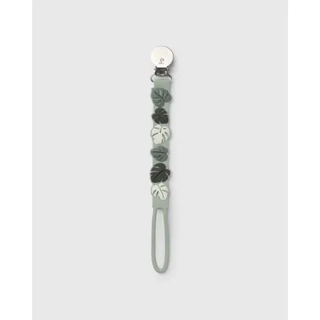 Loulou Lollipop Pacifier Clip - Beadless - Monstera