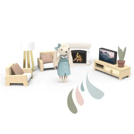 Speedy Monkey Doll House Living Room