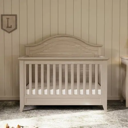 Monogram by Namesake Barrow Rustic 4-in-1 Convertible Curve Top Crib - Sandbar