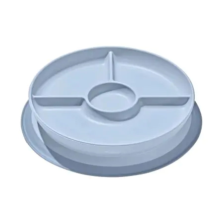 OXO Tot Baby and Toddler Stick and Stay Suction Divided Plate for 6+ Months - Dusk