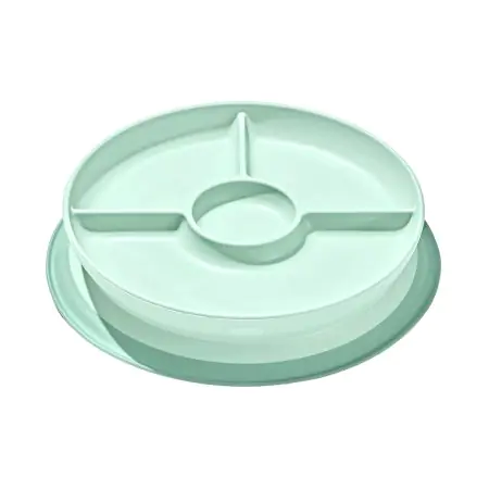 OXO Tot Baby and Toddler Stick and Stay Suction Divided Plate for 6+ Months - Opal