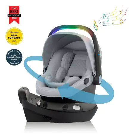 Revolve180 LiteMax NXT Rotational Infant Car Seat with SensorySoothe - Quartz