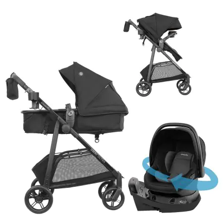 Omni Ultra Travel System with Revolve180 LiteMax NXT - Caviar Black