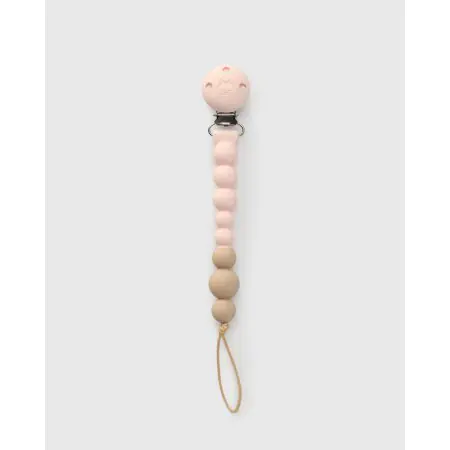 Loulou Lollipop Pacifier Clip - OneC - Pink Quartz