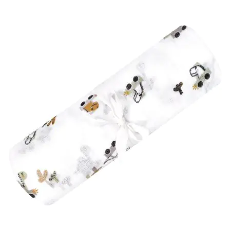 Perlimpinpin Cotton Muslin Swaddle - Dinos