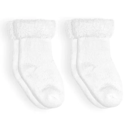Kushies	2 Pack Terry Socks - White 3-6m Sk6700600 Tjskids.com