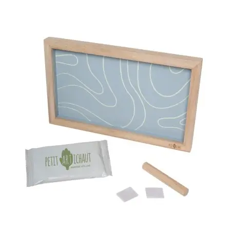 Petit Artichaut 2 Prints Frame - Blue Abstract PA1704	3700552370756 Tjskids.com