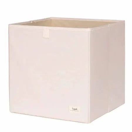 3 Sprouts Recycled Fabric Storage Cube - Solid Cream