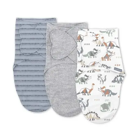InGenuity 3 pack Monogram Collection Swaddle - Dino Mite	KII17035 12914170359 Tjskids.com