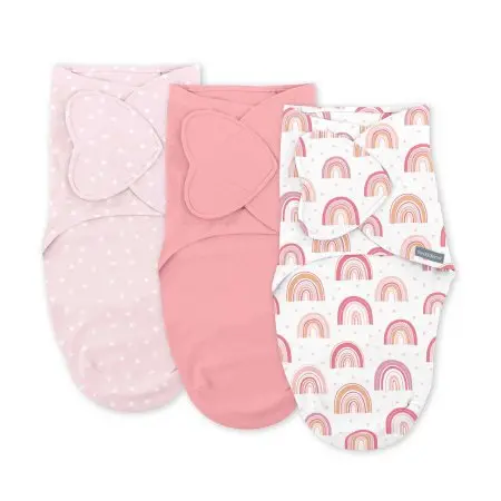 3 pack Monogram Collection Swaddle - Rainbow - Stage 1