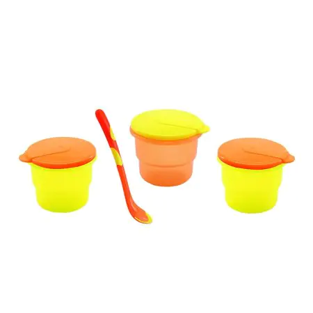 Micro 3 Microwave Bowls with Spoon - Assorted/Assorti