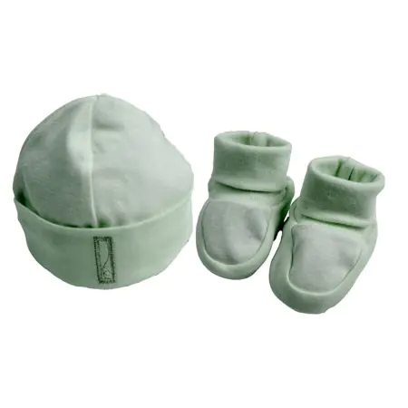 Kushies Everyday Accessory Set - Green Stripe Preemie