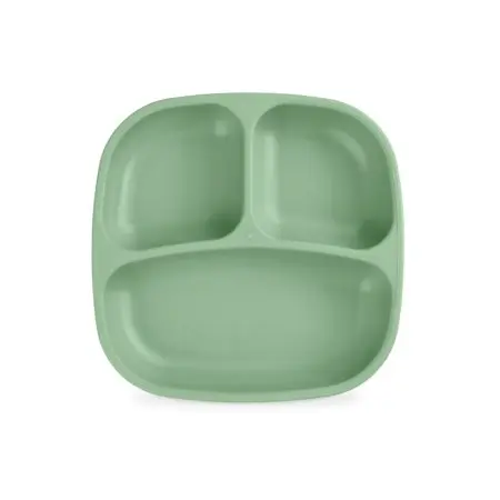 Re-Play	 Divided Plate - Sage	825	98601008259 Tjskids.com
