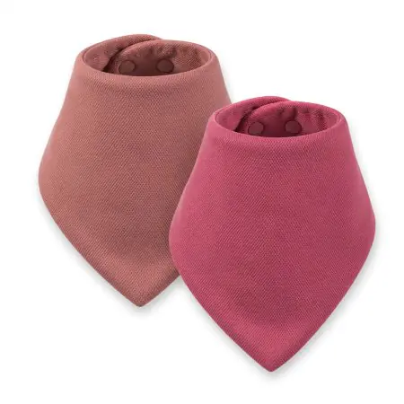 Kaffle Bandana Bib 2 Pack - Rose/Magenta