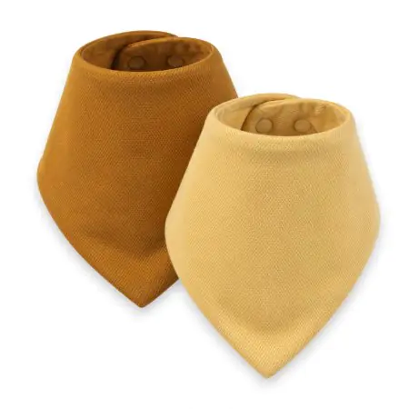 Kaffle Bandana Bib 2 Pack - Rust/Tan