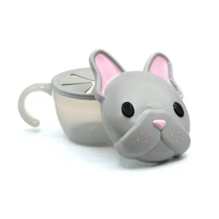 Melii	 Snack Container with Finger Trap - Bulldog	18200 790693182007 Tjskids.com
