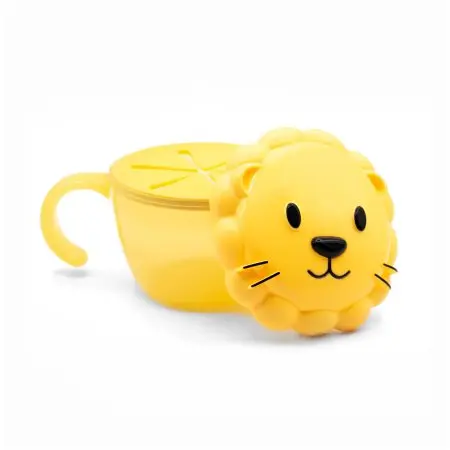 Melii	 Snack Container with Finger Trap - Lion	18300 790693183004 Tjskids.com
