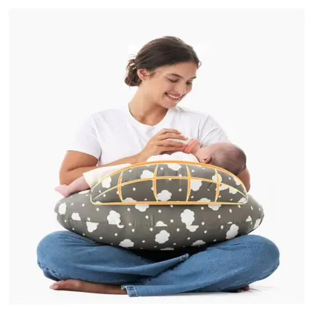 Momcozy Adjustable Nursing Pillow - Grey Clouds	NP008-WG00NB 840506418677 Tjskids.com