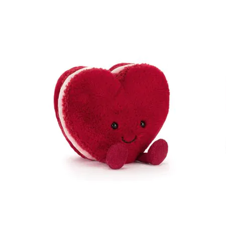 Jellycat Amuseables Arlette Red Heart Macaron A4MACHR	670983166132 Tjskids.com