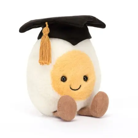 Jellycat	Amuseables Boiled Egg Graduation	A6BEGR 670983153460 Tjskids.com