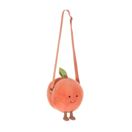 Jellycat Amuseables Peach Shoulder Bag A4PEACHB	670983166453 Tjskids.com
