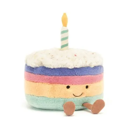 Jellycat	Amuseable Rainbow Birthday Cake Tjskids.com
