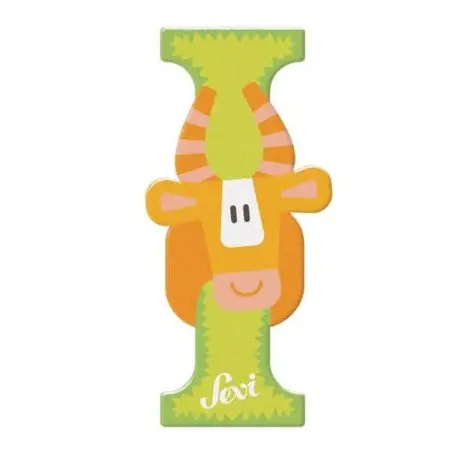 Animal Wooden Letter I