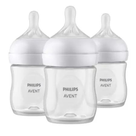 Avent Natural Glass Baby Bottle 4oz 3 Pk