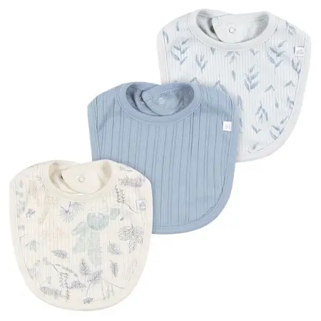 Just Born Baby Boy 3-Pack Bibs - BLUE GCW60518	32633138843 Tjskids.com