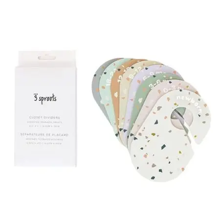 3 sprouts Baby Closet Dividers - Newborn to 24 months - Terrazzo UCDTRZ 812895002454